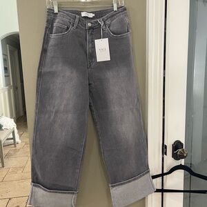 VICI Gray Wide-Leg Jeans